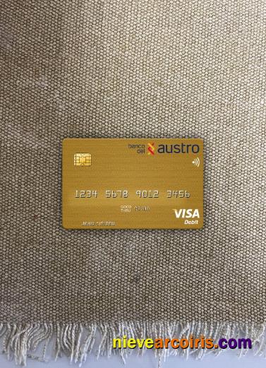 Ecuador Banco del Austro visa debit card photolook